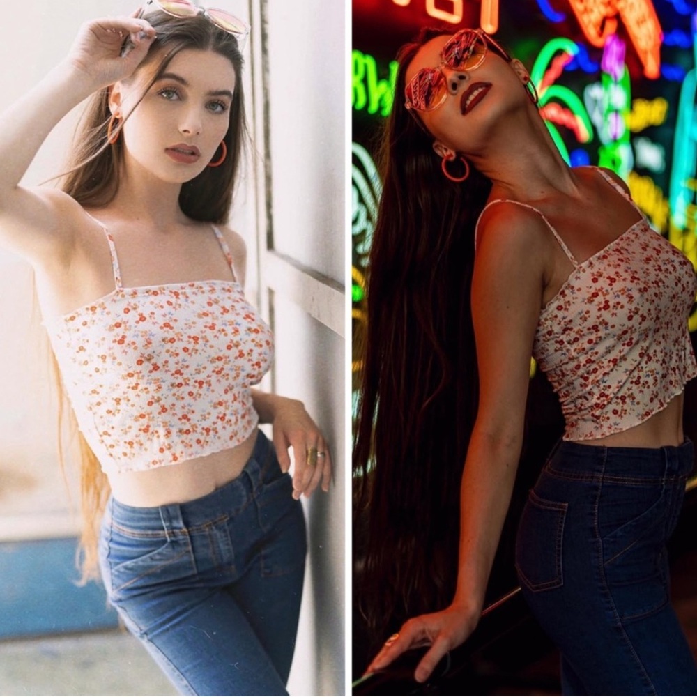 Floral Spaghetti Strap Top